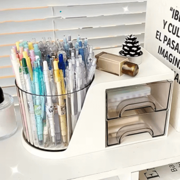 360-Degree Rotating Desktop Makeup Organizer