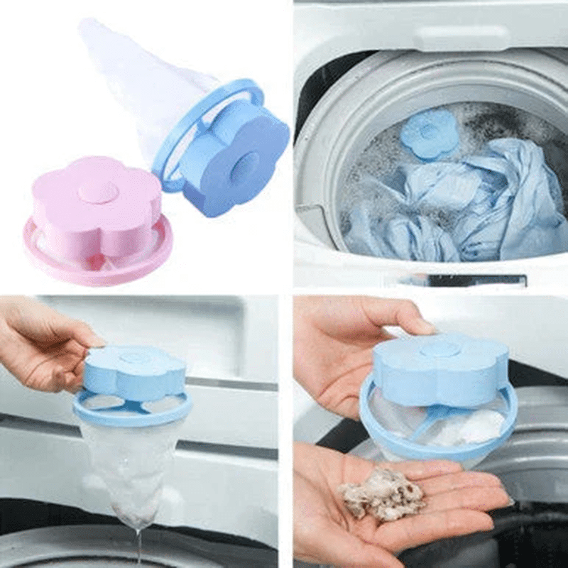 Set of 2 Reusable Washing Machine Hair Filters