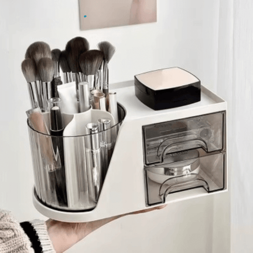 360-Degree Rotating Desktop Makeup Organizer