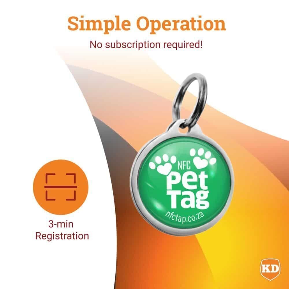 NFC Lost Pet Tag- Tap to WhatsApp